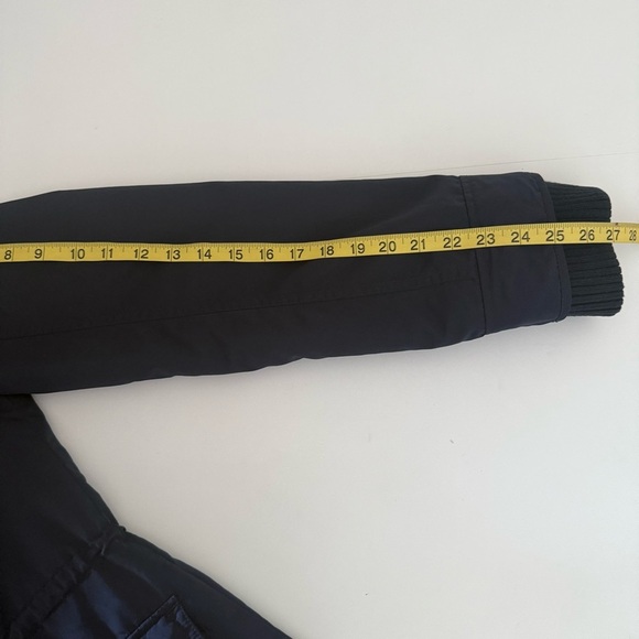 Abercrombie & Fitch Women’s Navy Hooded Parka Jacket Size L Winter Coat - Picture 12 of 15